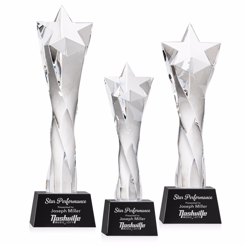 Arlington Star Award on Robson Base - Black