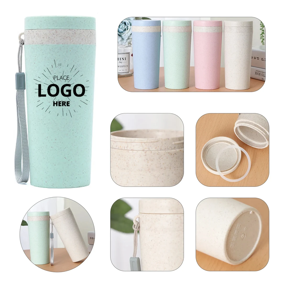 Plastic Water Cup With Lanyard 1