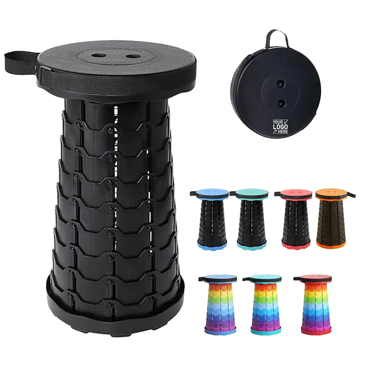 Foldable Telescoping Stool Retractable Collapsible Camping S 1