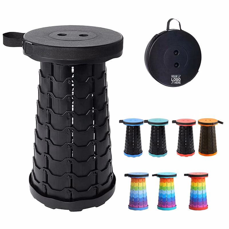 Foldable Telescoping Stool Retractable Collapsible Camping S