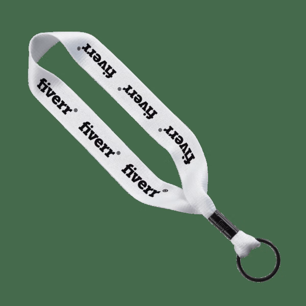 3/4" Polyester Key Chain with Crimp Split Ring