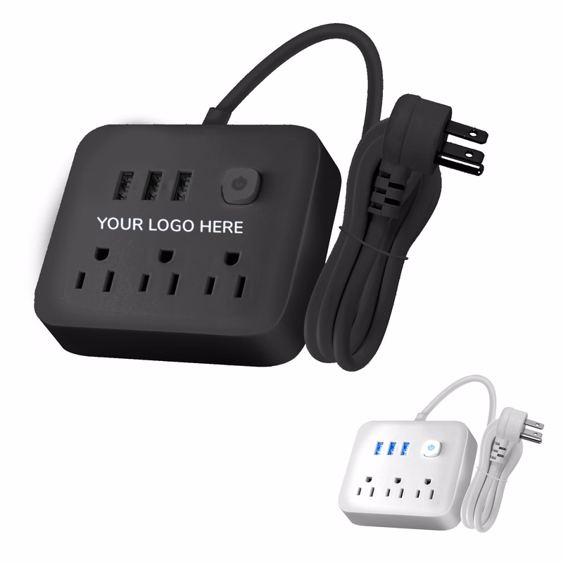 3 Outlet & 3 USB Port Charging Station Power Strip