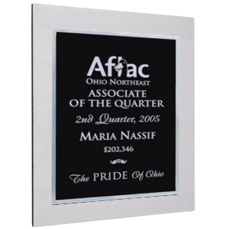 Double Plate Lasered Plaque-Dibond Metal 1