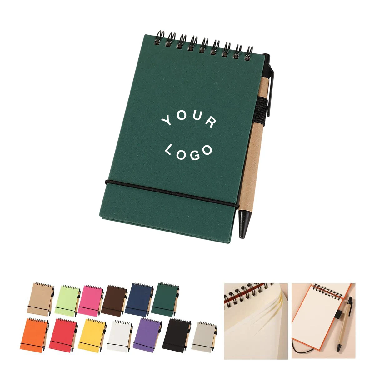 Portable Notepad with Elastic and Writing Tool 1