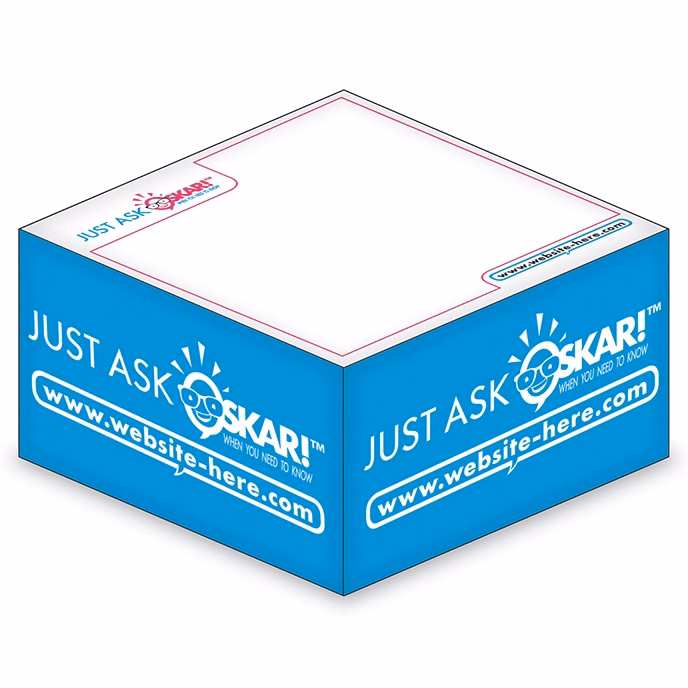 Sticky Note Cubes - 2.75x2.75x1.375-1 Color, 1 Side Design