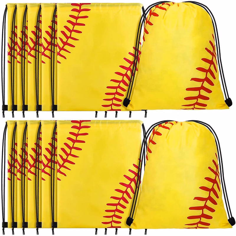 Softball Style Sports Drawstring Backpack