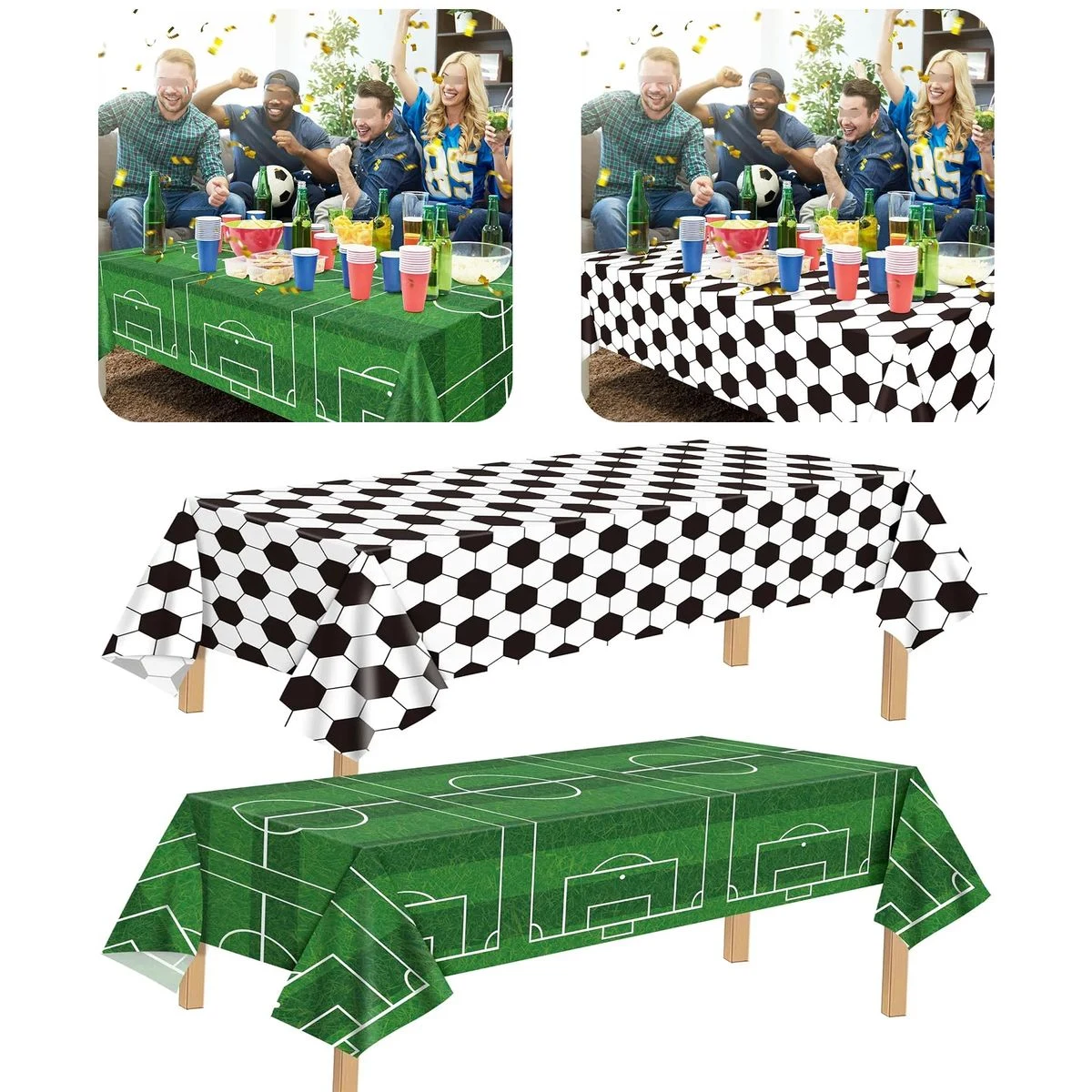Soccer Party Decorations Tablecloth 1