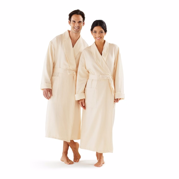 Satin Stripe Shawl Collar Bathrobe