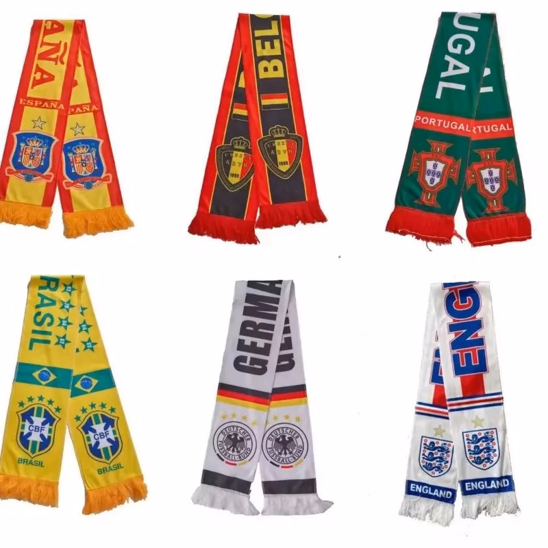 Acrylic Knitted Stadium Sports Scarf With Fringe