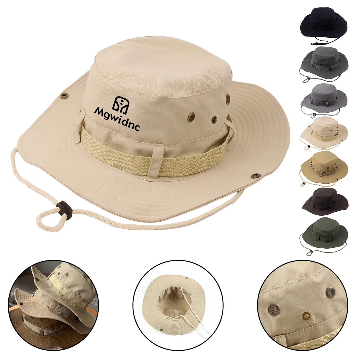 Western Cowboy Hat with Drawstring 1