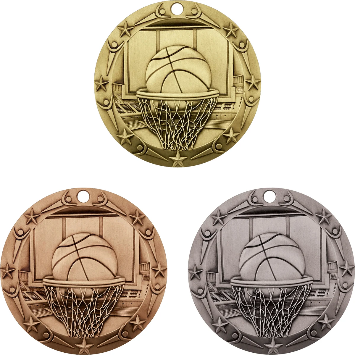 Stock World Class Sports & Academic Medals: Basketball 1