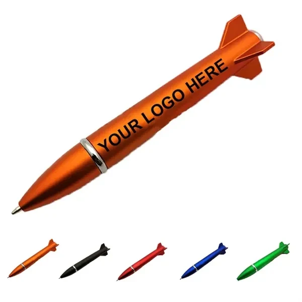 Custom Rocket-Shaped Retractable Ballpoint Pen — Whimsical School & Office Writing Tool 1