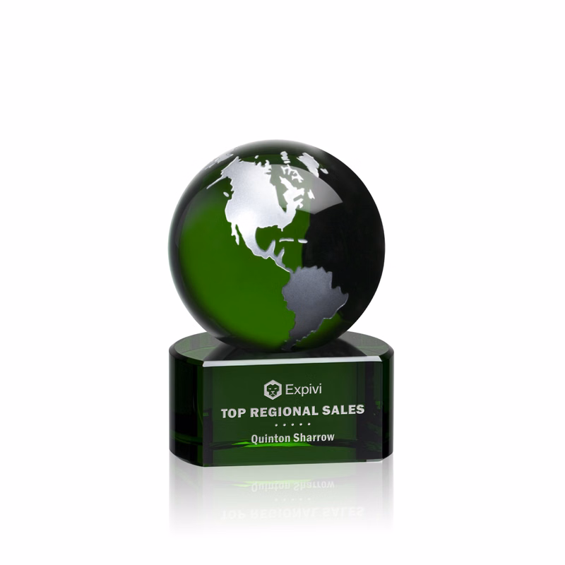 Marcana Globe Award - Green/Silver
