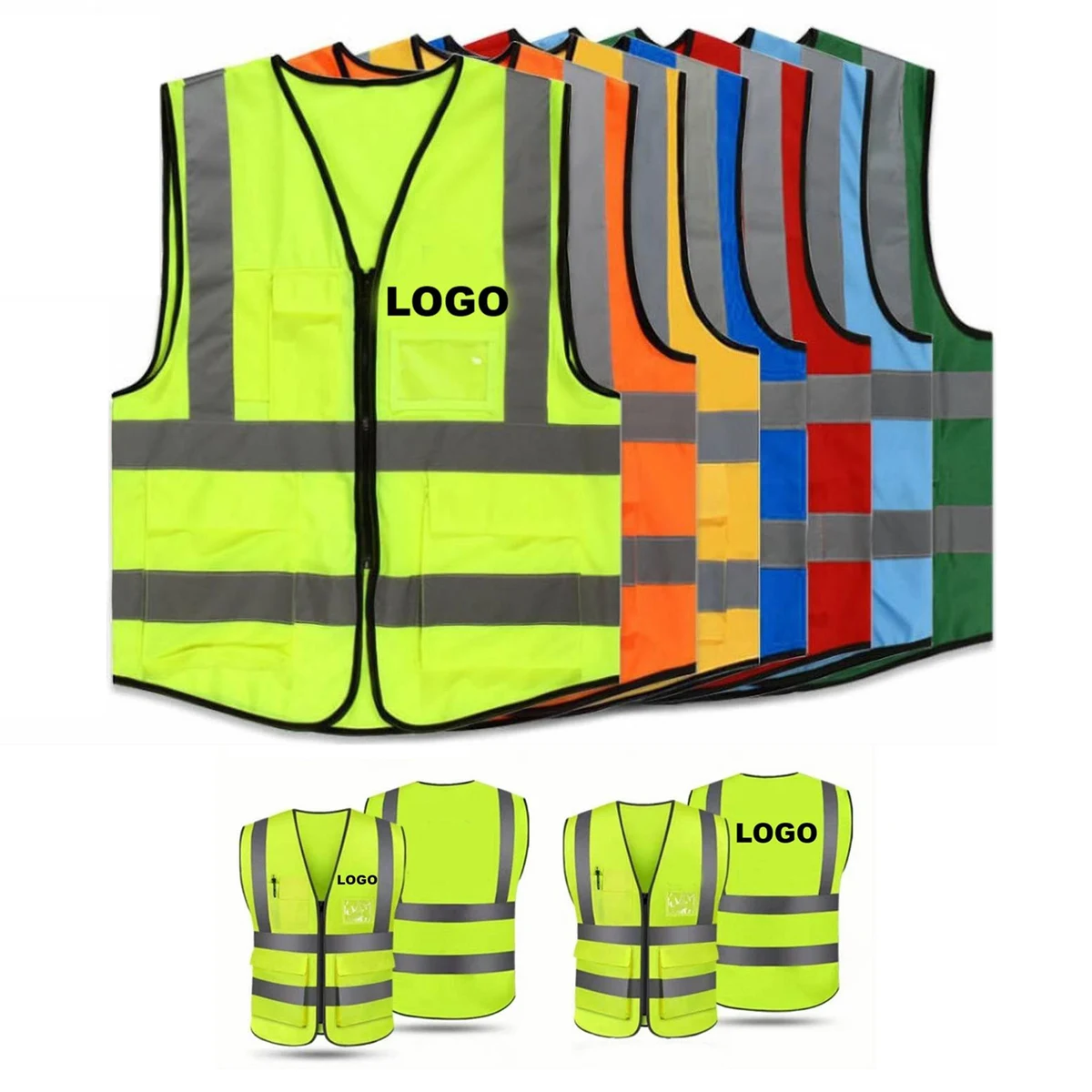 Reflective Strips Mesh Safety Vest 1