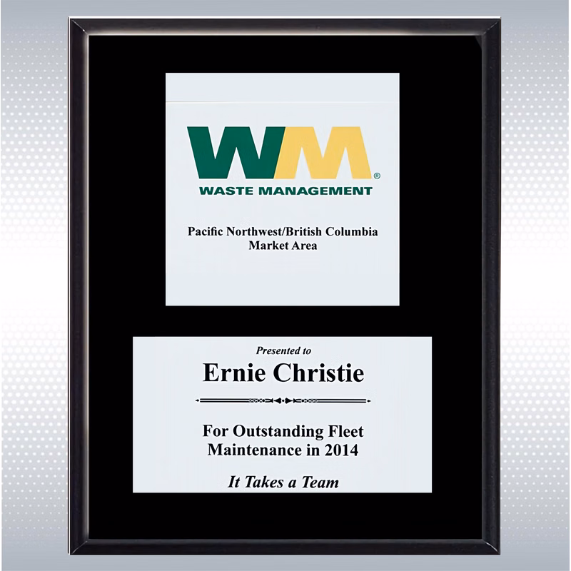 Black Plaque w/Color Tile & Plate (8 x 10")