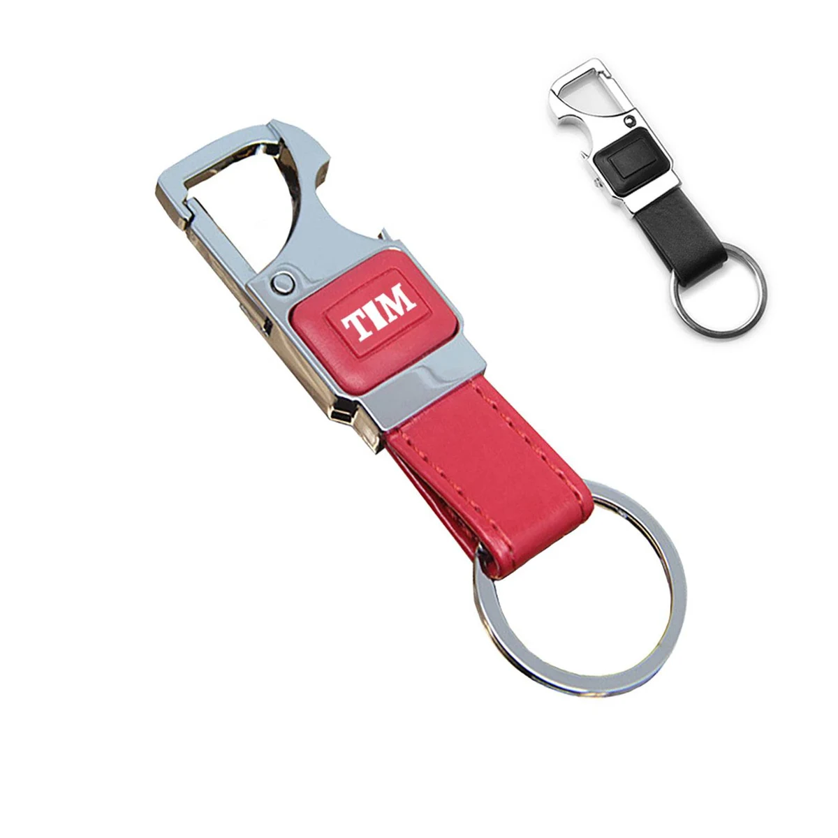 LED PU Leather Keychain Bottle Opener 1