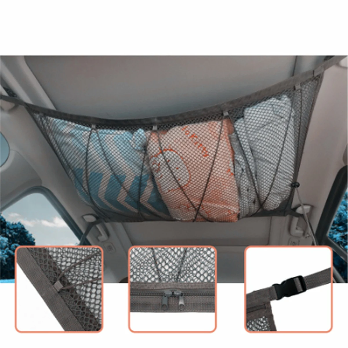 Car Ceiling Storage Hanging Net Pocket 1