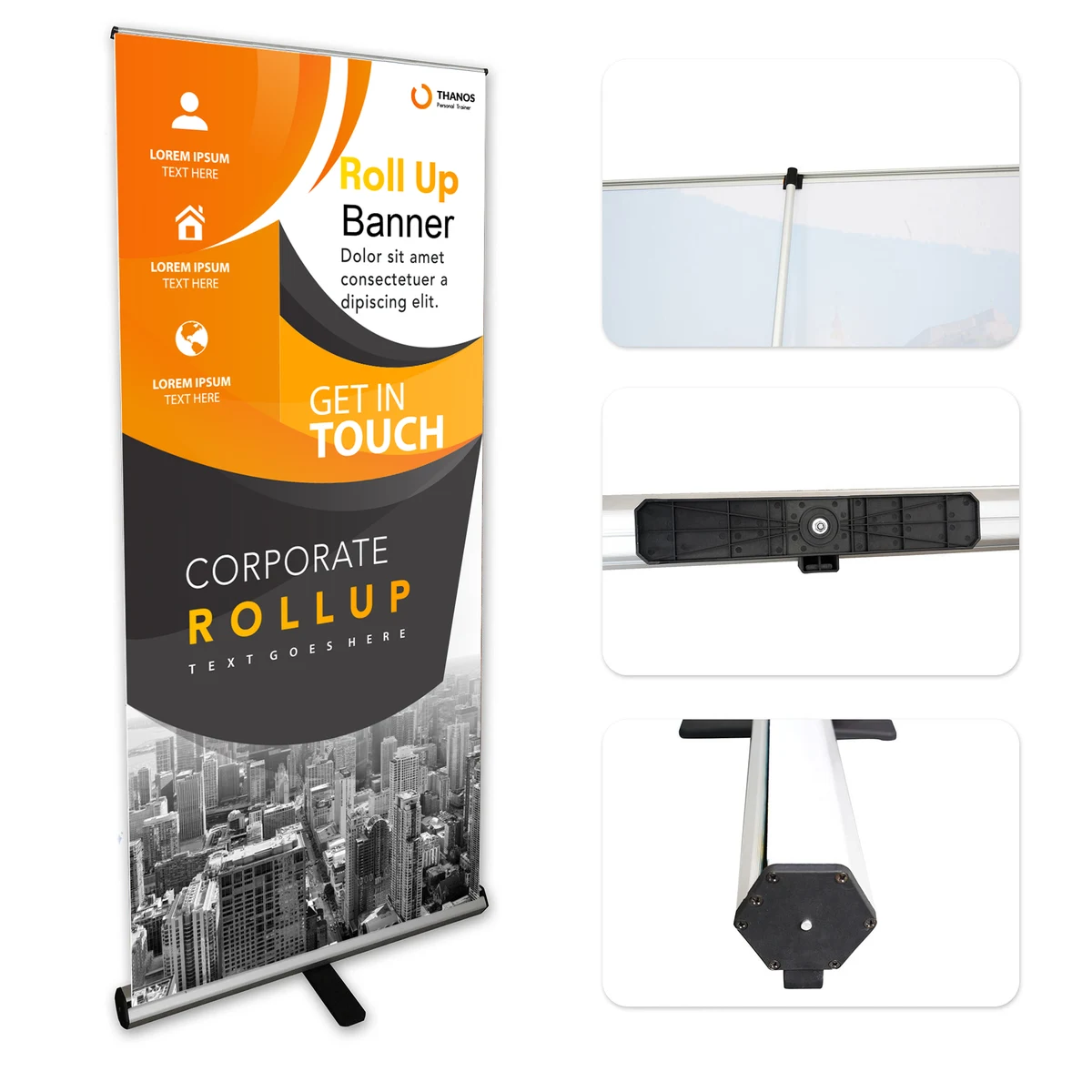 31.5" Retractable Banner Stand w/Graphic 1