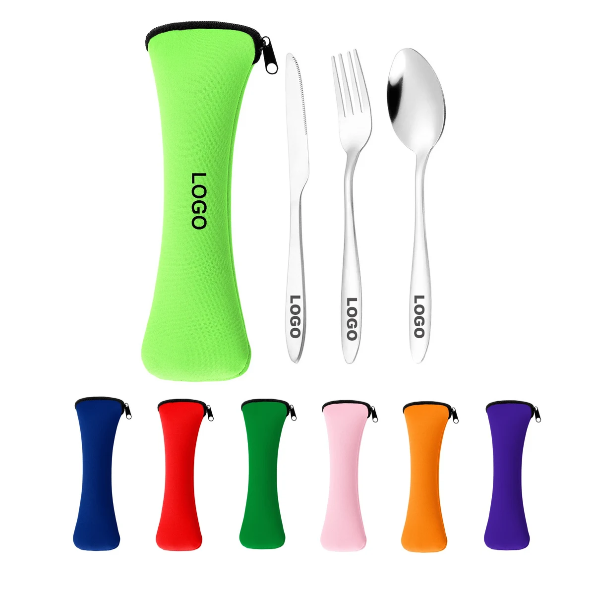 3 Pieces Stainless Steel Camping Cutlery Set 1