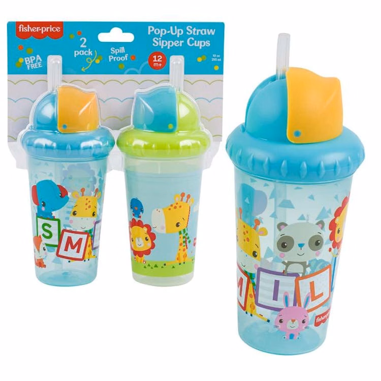 Fisher Price Sipper Cups - Blue Design 2pk