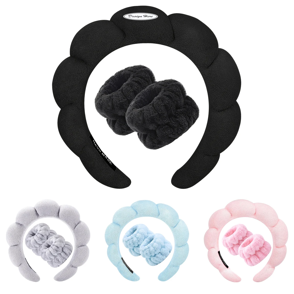 Plush Sweatband Set ?C Headband and Wristbands 1