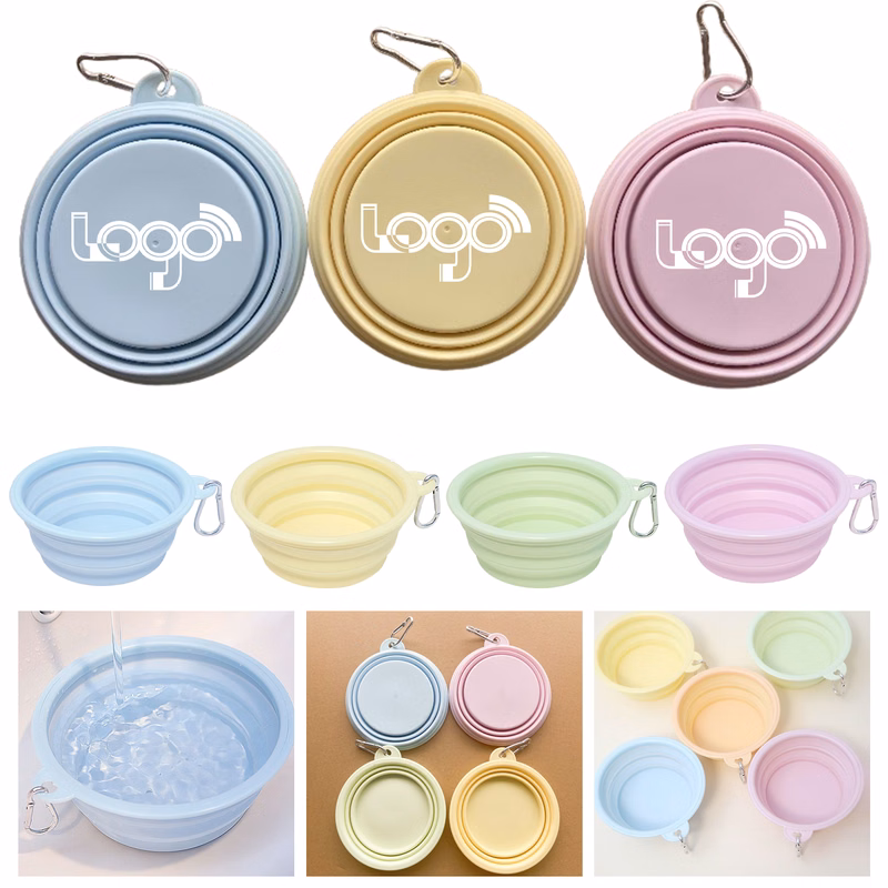 Portable Silicone Collapsible Pet Bowl for Food and Water