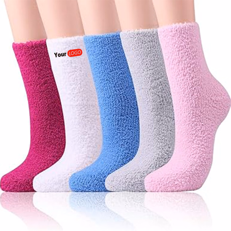 Plush Women's Fuzzy Socks Comfort Cozy Fluffy