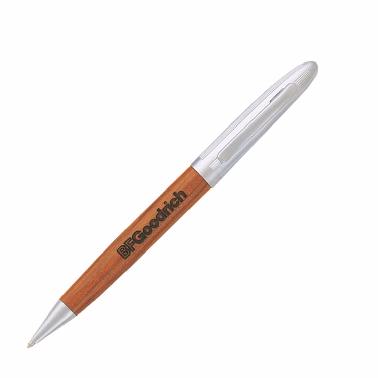 Silvergrove Rosewood Ballpoint Pen w/ Satin Silver Accent