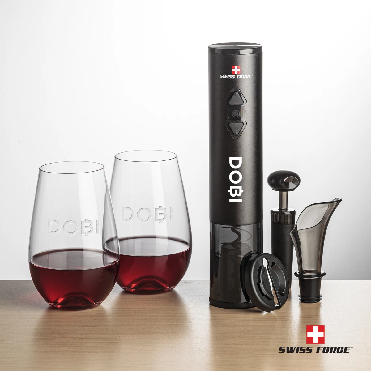 Swiss Force® Opener Set & Boston Stemless Wine 1