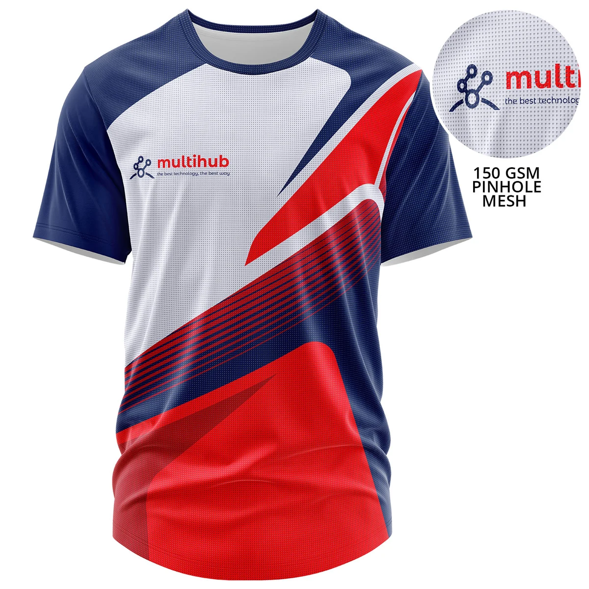 Unisex 150 GSM Pinhole Mesh Performance Sublimation Short Sleeve T-shirt 1