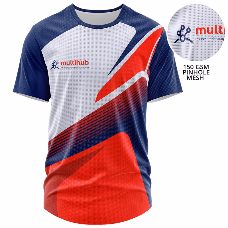 Unisex 150 GSM Pinhole Mesh Performance Sublimation Short Sleeve T-shirt