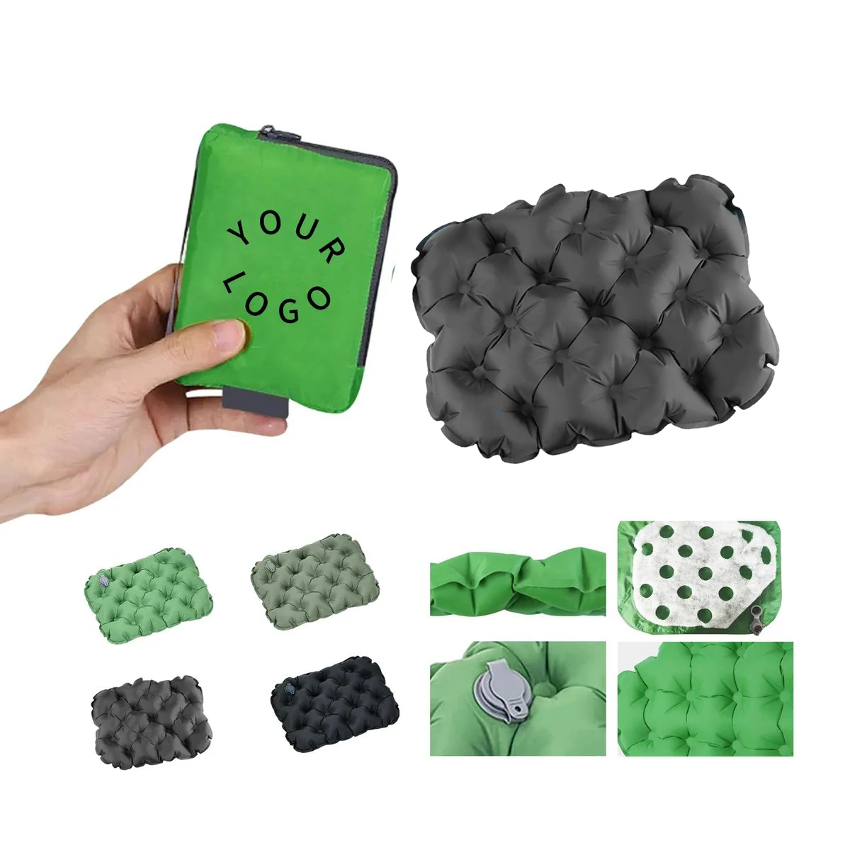Compact Nylon Inflatable Stadium Cushion 1