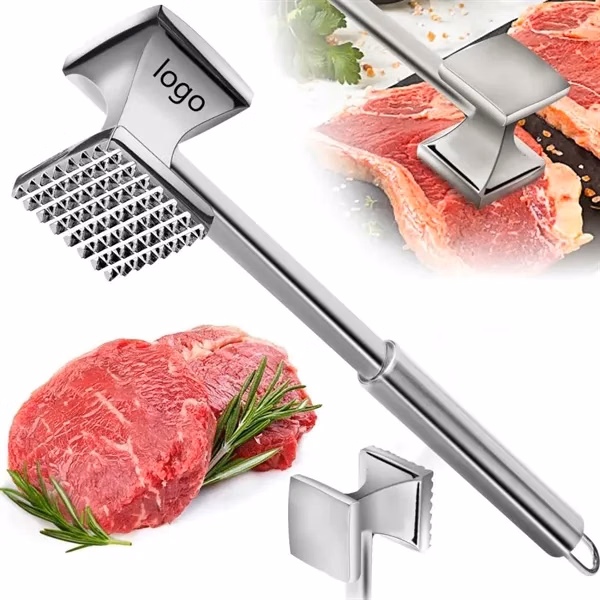 Dual-sided Meat Hammer Stainless Steel for Home, Events and Gifting