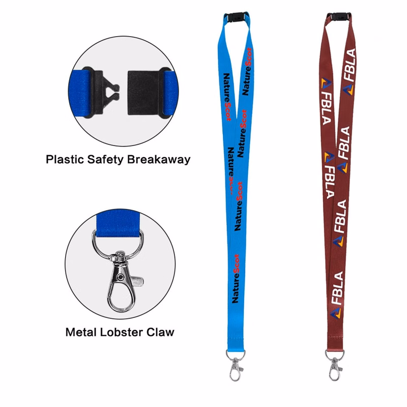 3/4" Full Color Lanyard With Plastic Breakaway