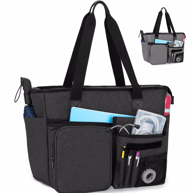 Oxford Multiple Pocket Work Tote Bag