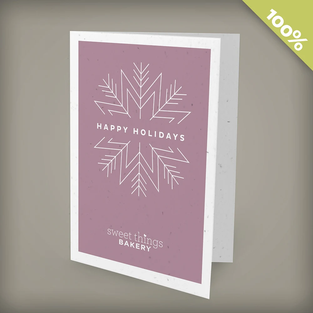 Modern Snowflake Business Holiday Cards 1
