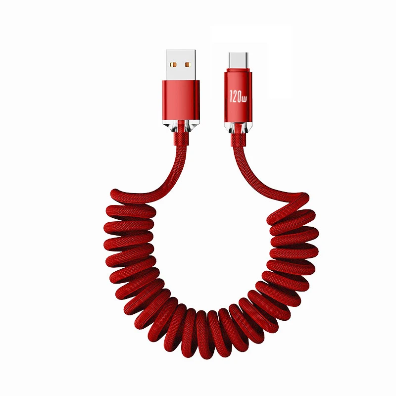 Coiled Retractable High-Speed Charging Cable 1