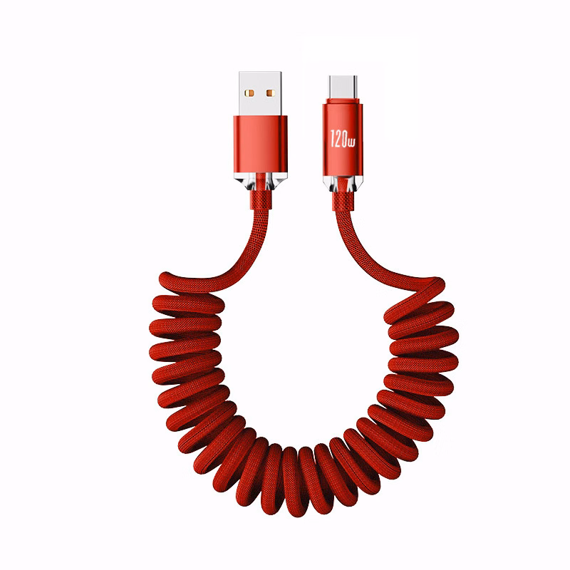 Coiled Retractable High-Speed Charging Cable