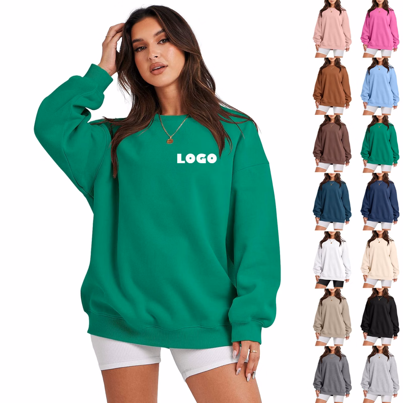 Women Fall Long Sleeve Crewneck Fashion Oversized Sweatshirt
