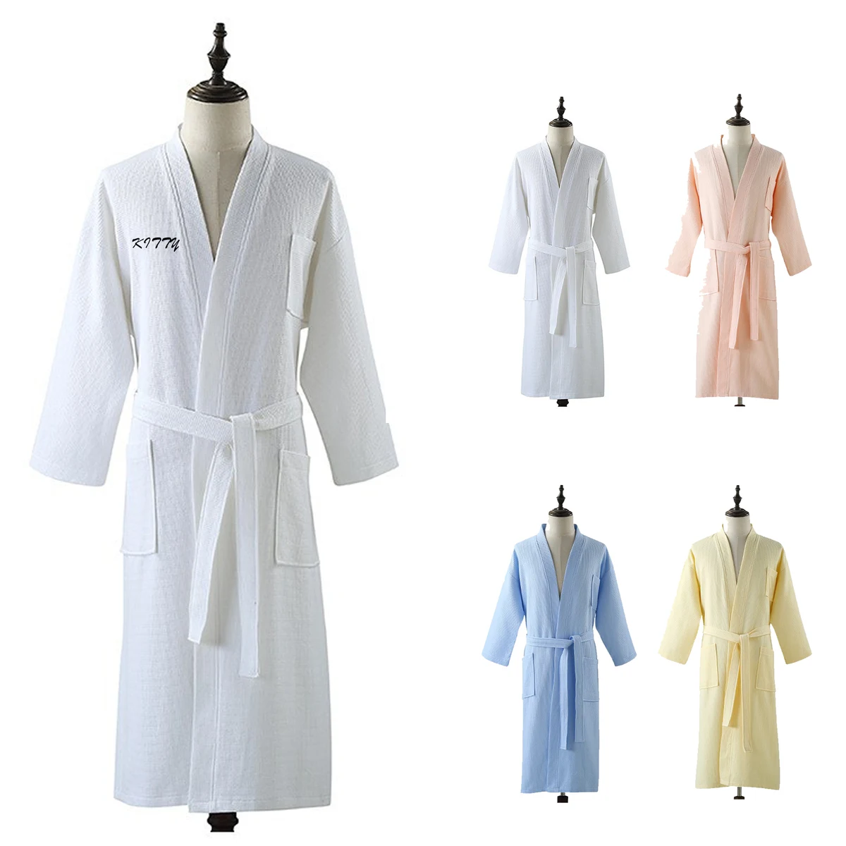 Cotton Waffle Robe 1