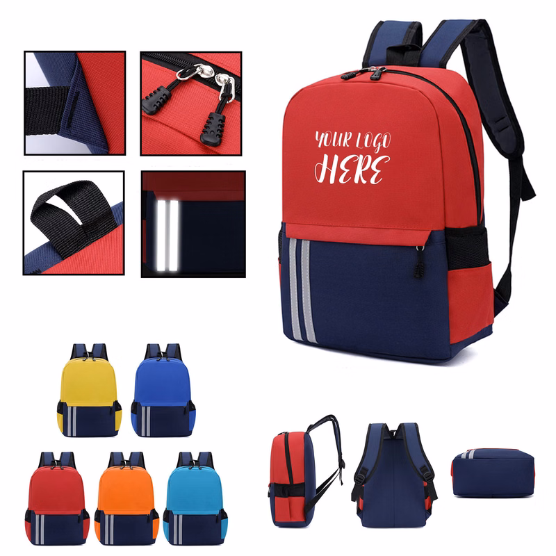Reflective Kids Backpack With Side Pocket