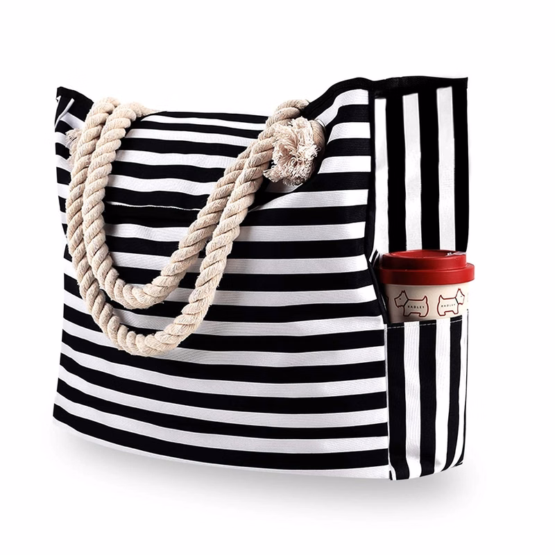 Large Sandproof Foldable Women Beach Tote Bag