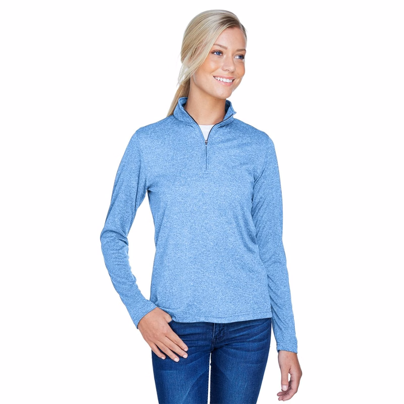 Women's Cool & Dry Heathered Performance Quarter-Zip Pullover - 8618W