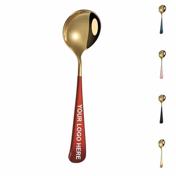 Custom Stainless Steel Round Head Spoon With Mirror Polish — Flatware Giveaway