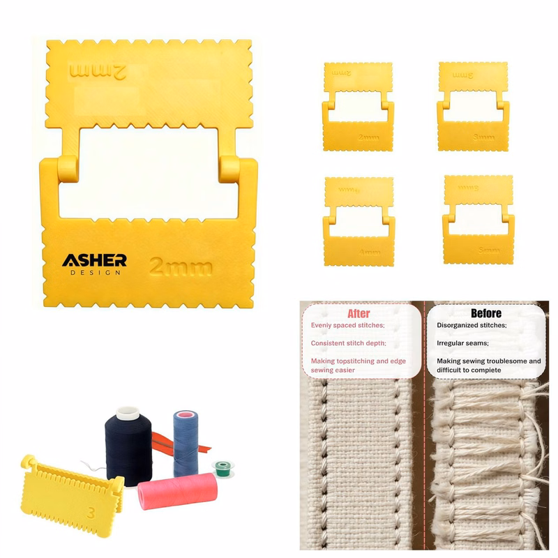 Custom Plastic Fabric Seam Guide Alignment Tool