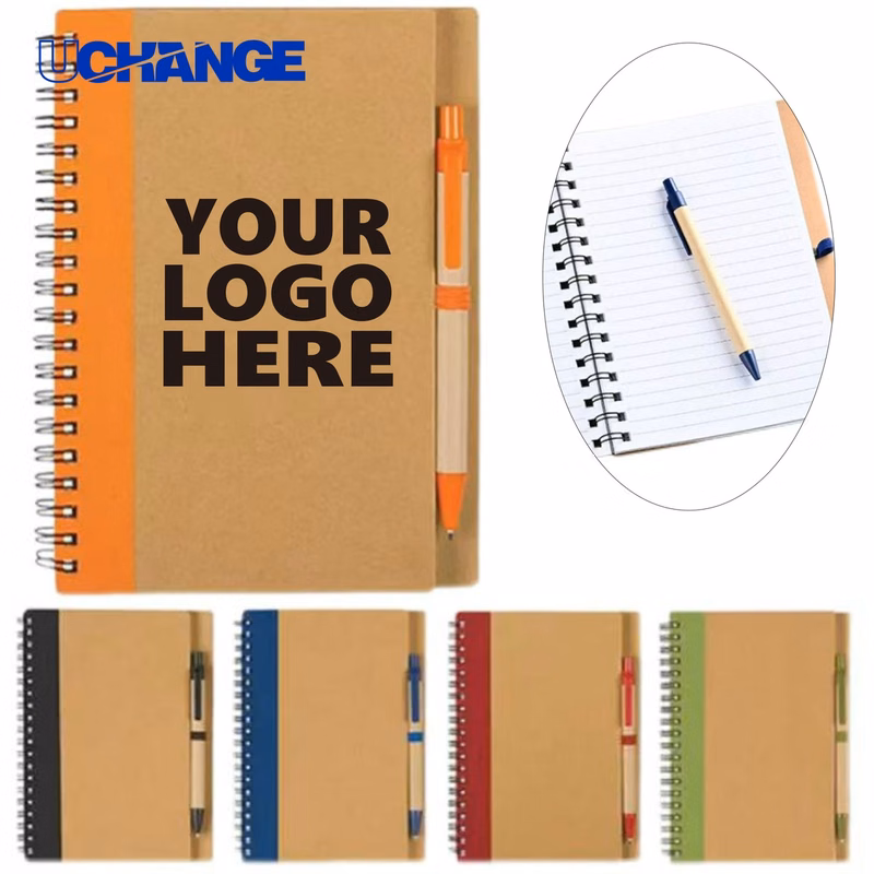 Spiral Notebook Journal with Kraft Cover for Students