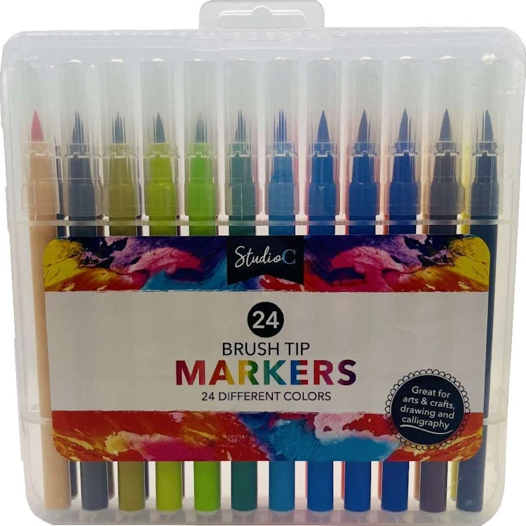 Brush Tip Markers - 24 Set 1