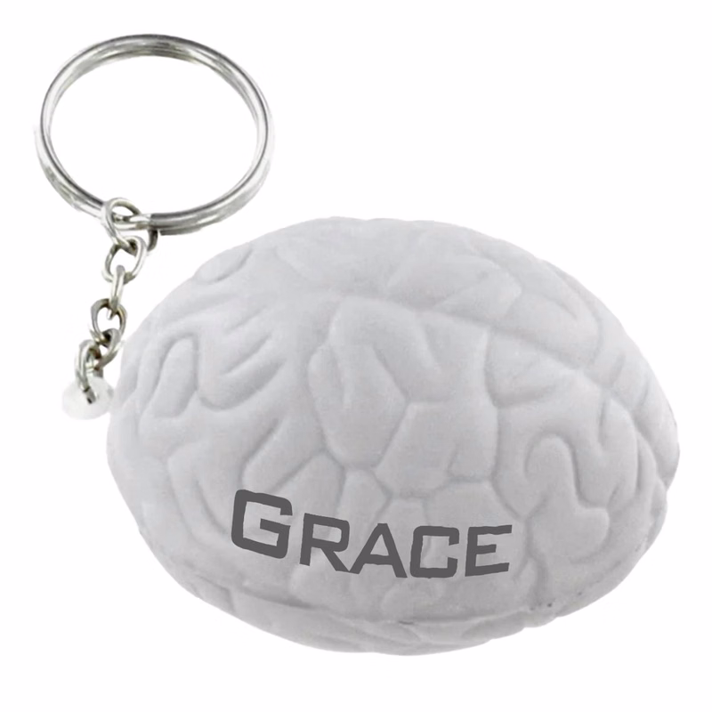 PU Brain Stress Toy Key Chain