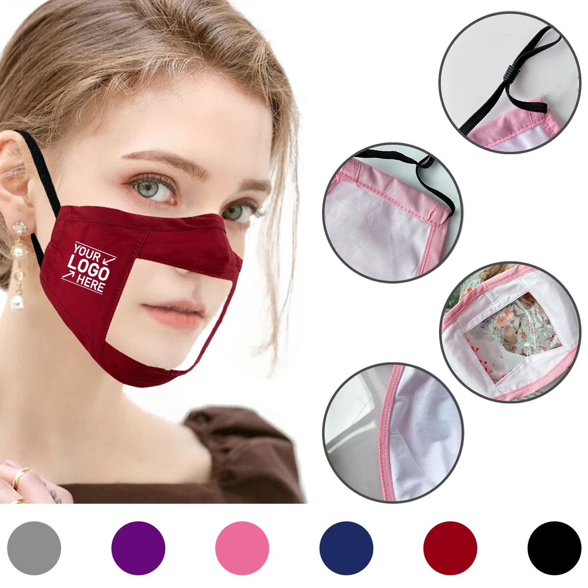 New Innovative Visible-Mouth Cotton Mask 1