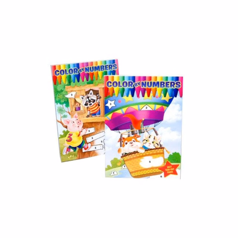 Color By Number Books Two Assorted - 96 Pages